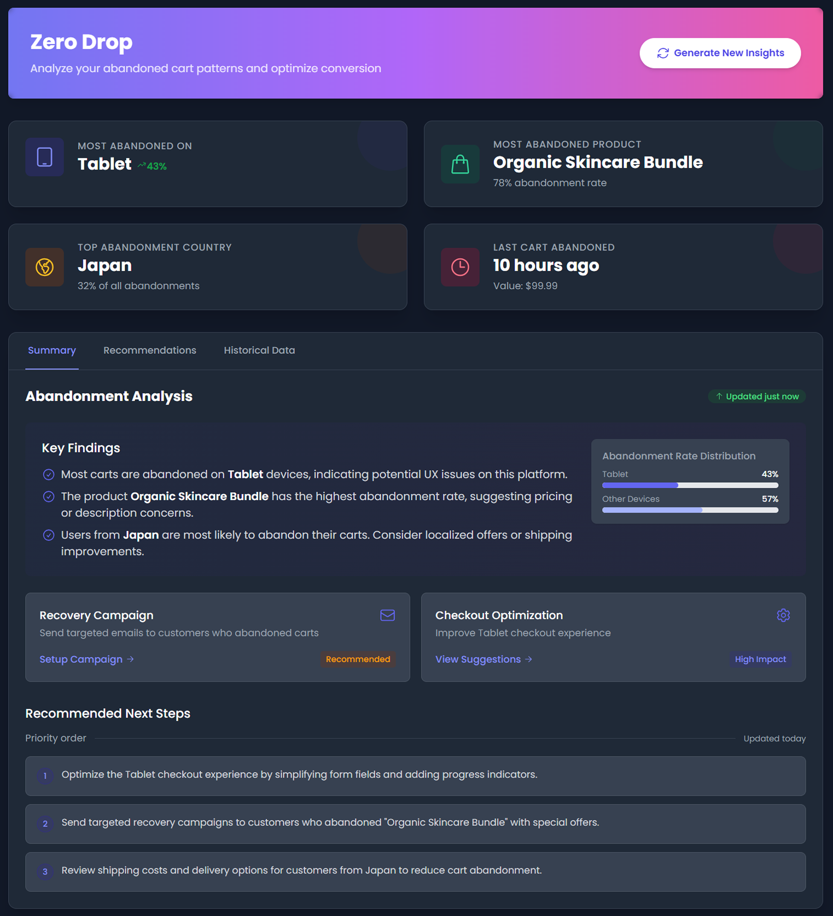 ZeroDrop AI Interface